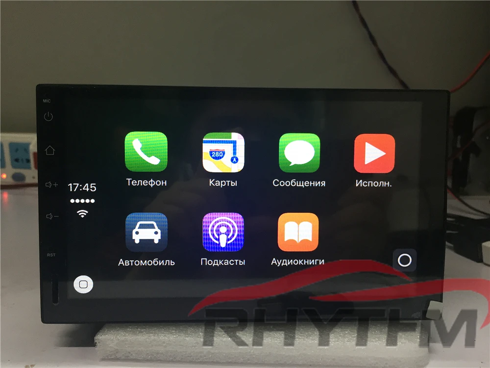 Автомобильный радиоприемник Rhythm 2 din на android Новый USB тюнер carplay с Поддержкой iPhone
