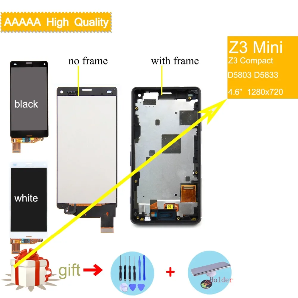 4 6 &quotоригинальный ЖК-дисплей для Sony Xperia Z3 compact D5803 D5833 Дисплей планшета Сенсор мини