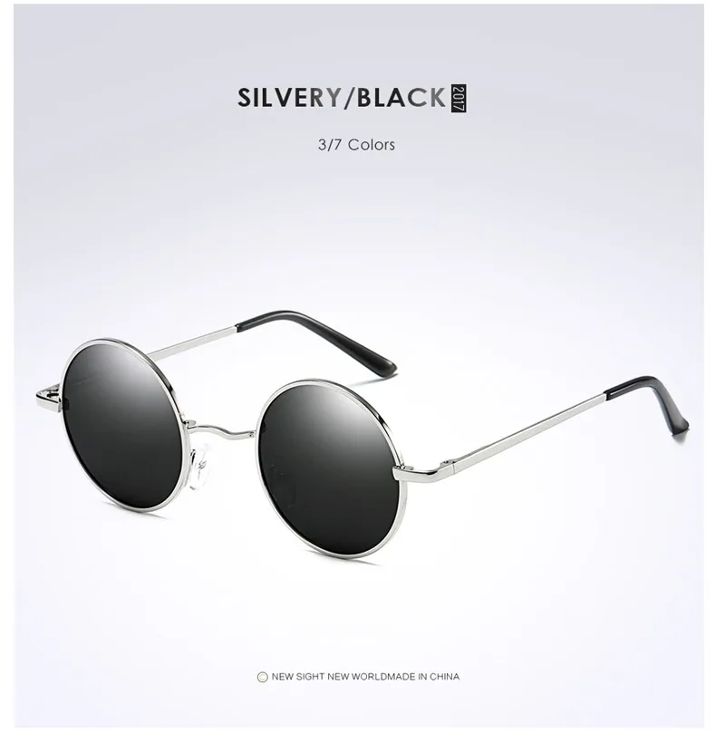 Silver-Grey Дизайн круглые очки солнцезащитные очки стимпанк мужские круглые солнцезащитные очки для мужчин Rave фестиваль мужские солнцезащитные очки винтажные - Цвет линз: Silver-Grey