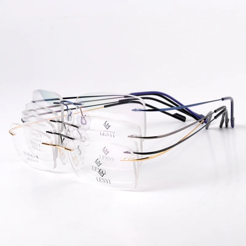 Супер свет памяти титановые мужская очки без оправы кадров|eyeglass frames women|eyeglass for