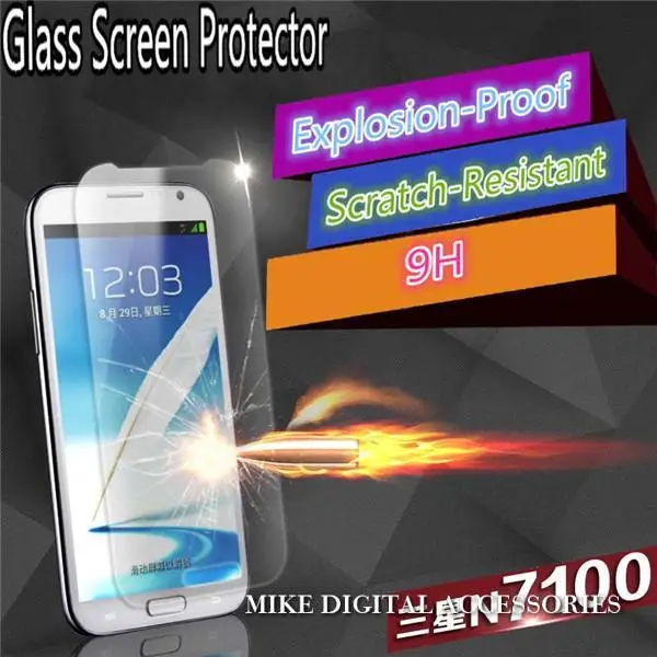 Закаленное стекло для Samsung Galaxy Note 2 N7100 7100 NoteII 9H защита экрана ультратонкое