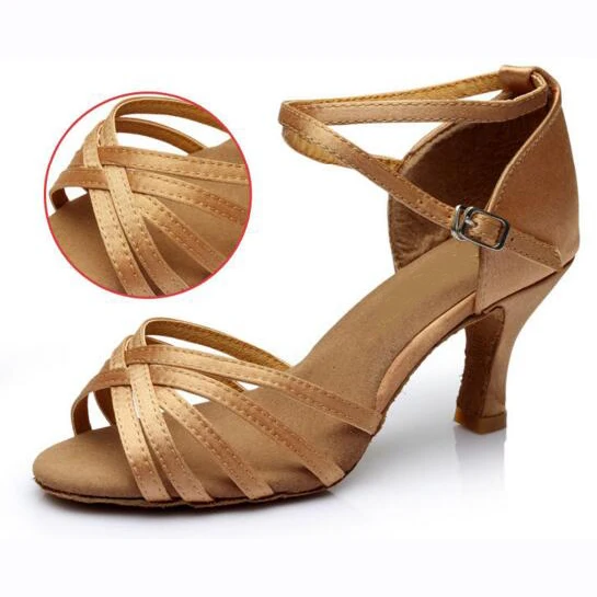 Women Dance Shoes Satin/PU Popuplar High Quality Latin Dance Shoes for Women/Ladies/Girls/Tango&Salsa 5cm /7cm Heel