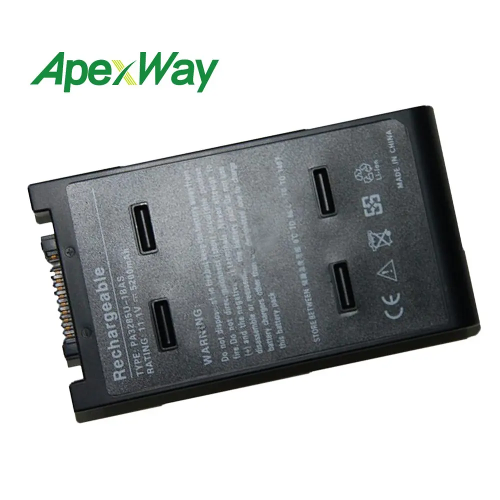 ApexWay 4400 мАч 6 ячеек ноутбук Батарея для Toshiba pa3284u 1bas PA3285U 1BRS PABAS073 2BAS спутниковых J60 J62