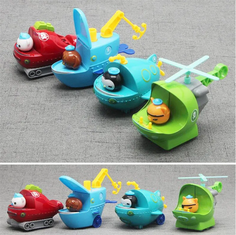 4 шт./компл. восьмиядерные Фигурки игрушки Octonauts автомобиль капитан Barnacles Kwazi