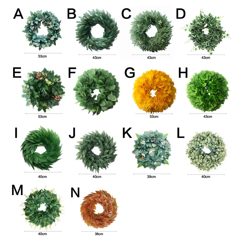 Искусственные листья эвкалипта зеленая гирлянда венок сделай сам с зелеными