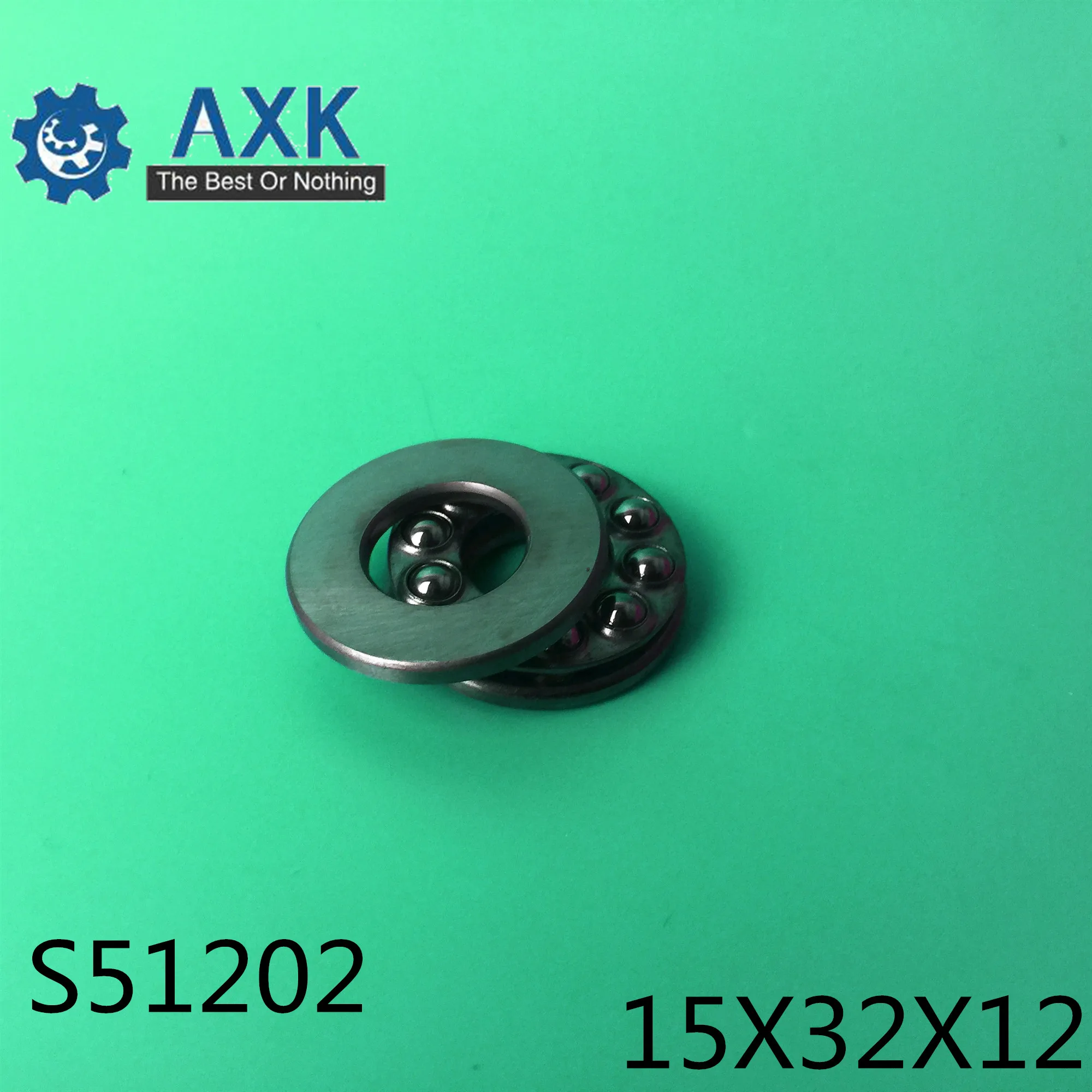 S51202 подшипник 15*32*12 мм (2 шт.) ABEC-1 Нержавеющая сталь тяги S 51202-упорные шариковые