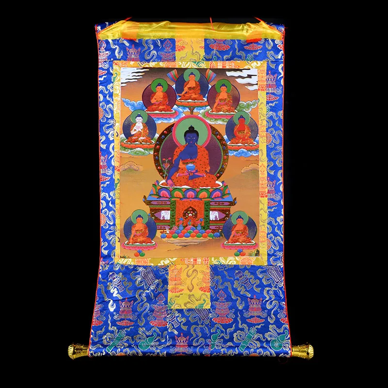 

Buddhist supplies # 120CM large Thang-ga Thangka # efficacious Protection # Tibetan Buddhism Medicine Guru buddha Hang painting