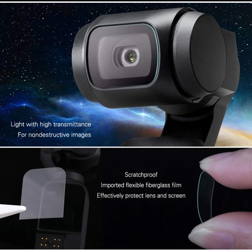 Osmo dji osmo карманные аксессуары, защита экрана карман фильмы объектив защитная пленка аксессуар для 4K карданный чехол