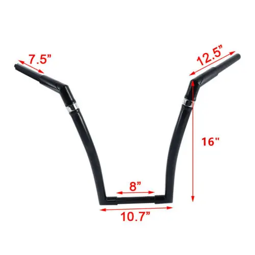 Мотоциклетный 16 &quotRise 1-1/4&quot Регулируемый руль для Harley Sportster XL 883 1200 48 Forty-Eight Dyna Low