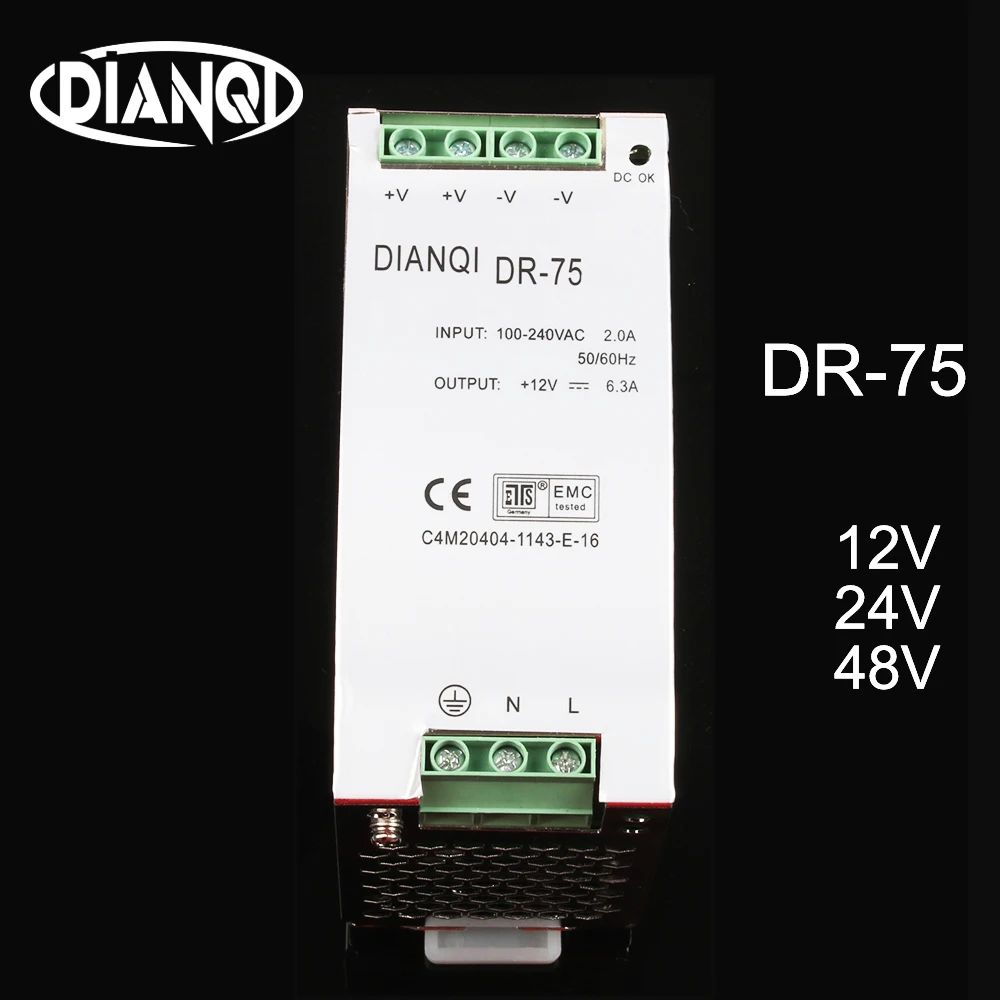 DIANQI Din rail импульсный источник питания с одним выходом преобразователь