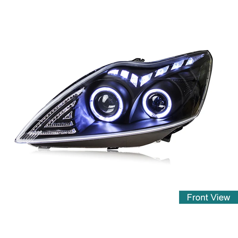 Головной светильник в сборе для Ford Focus 2009 2010 2011 2012 2013 левой и правой стороне обеспечивают работу светодиодный DRL бег светильник и желтый Поворотная сигнальная лампа