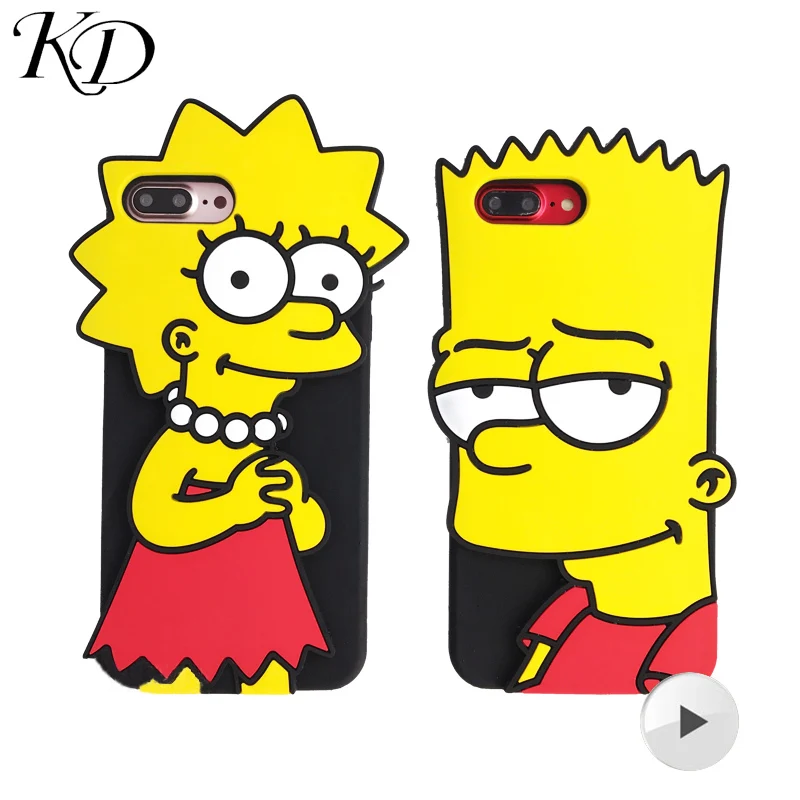 Роскошный бренд мультфильм 3D Забавный Симпсоны мальчик грил пара телефон чехол