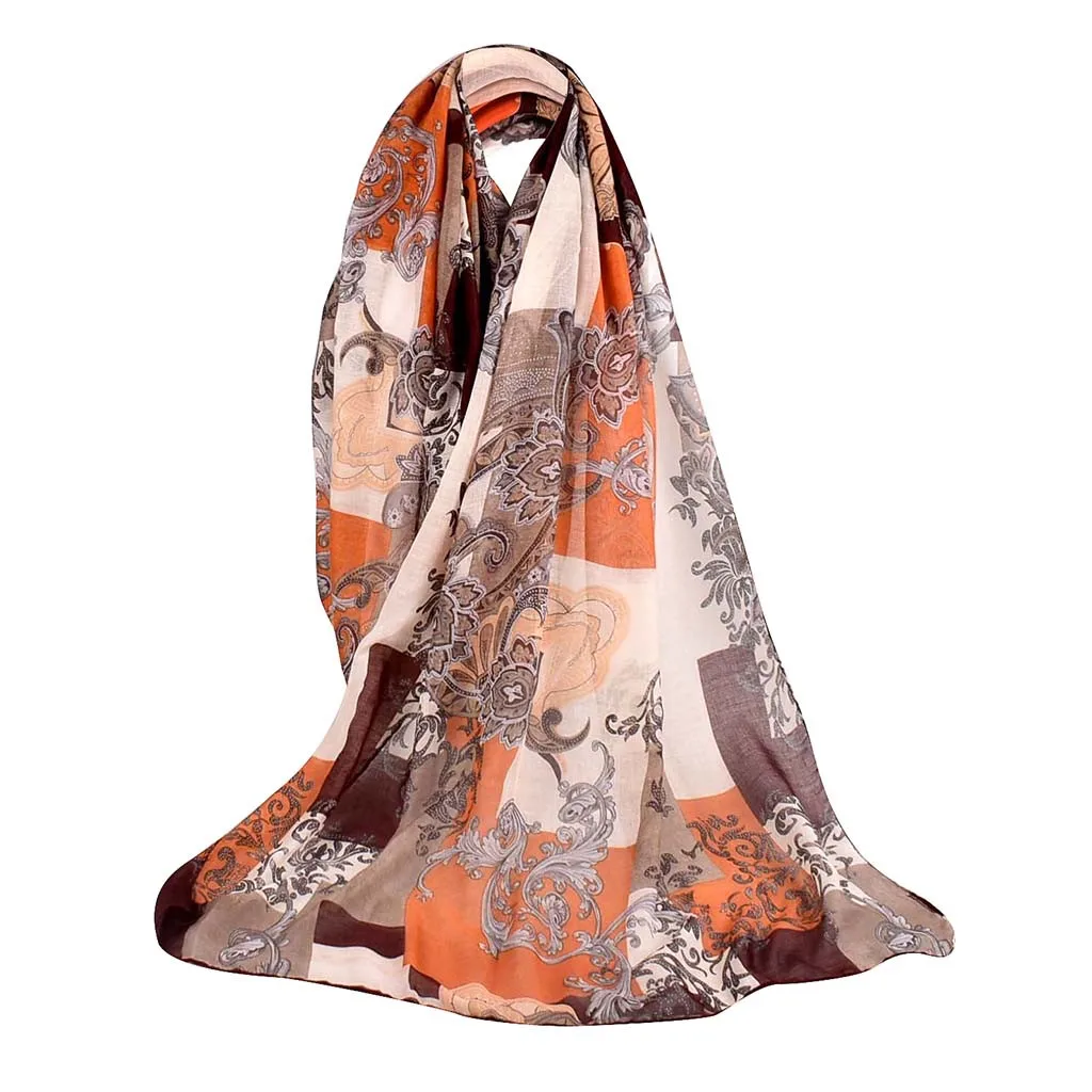 Мягкие шарфы с принтом мягкая шаль обертывание шарф Пляжная повязка модные для