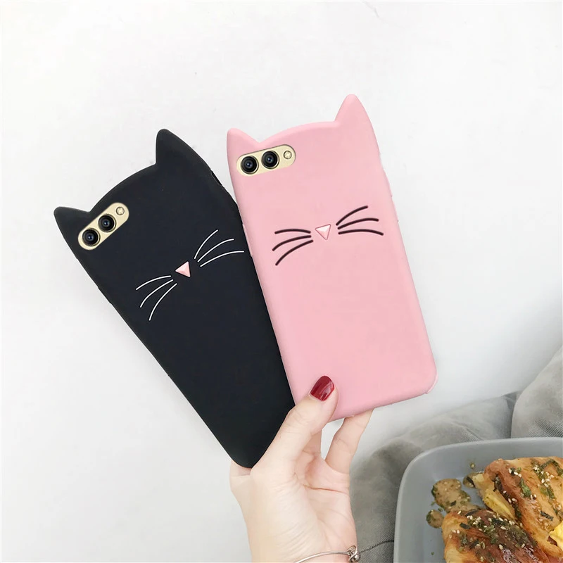 

Case For Huawei P9 Lite Mini P8 P10 Lite 2017 P20 Pro P30 Lite Cases Cat Ear Cover for Huawei P Smart Mate 10 20 Lite Nova 2S 2