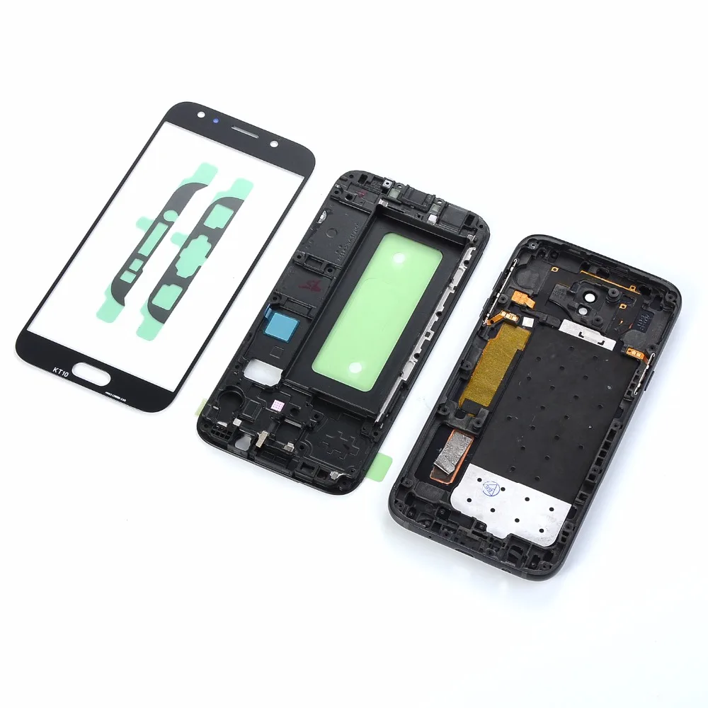 Для Samsung Galaxy J5 2017 j530 J530F Корпус Передняя рамка + средняя Задняя крышка батареи