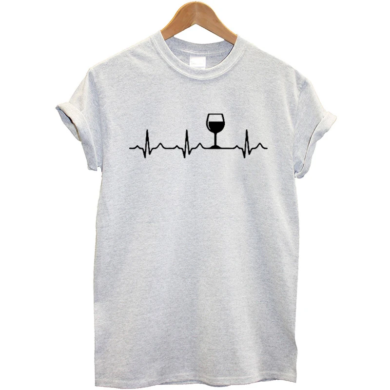 Besikom New Arrival Women T-shirt Wine Short Sleeve O-neck Funny Summer Tee Shirt Femme Streetwear Tshirt Casual Clothing | Женская