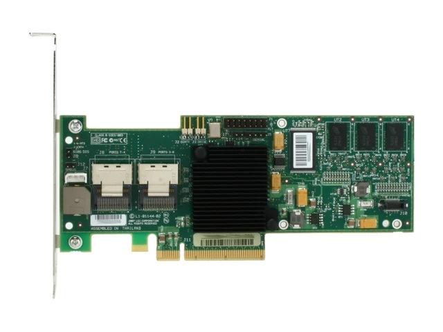 

RaidStorage Avago LSI MegaRAID SAS 8708EM2 LSI00187 8 Port SFF8087 2x Cable PCI-E X8 RAID5.6.1.0 MiniSAS 3Gb Controller Card