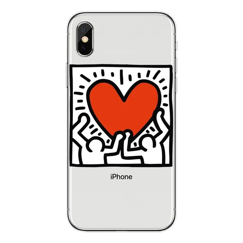 TPU Роскошный крутой чехол для телефона Keith Haring art, распродажа, аксессуары для iPhone 8, 7, 6S Plus, X, SE, XS, XR, XS, Max, чехол со странным рисунком - Цвет: TPU