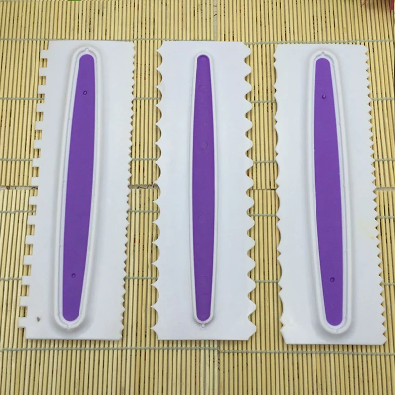 3 шт./компл. пищевые пластиковые скребки для кремов скребок помадки расческа