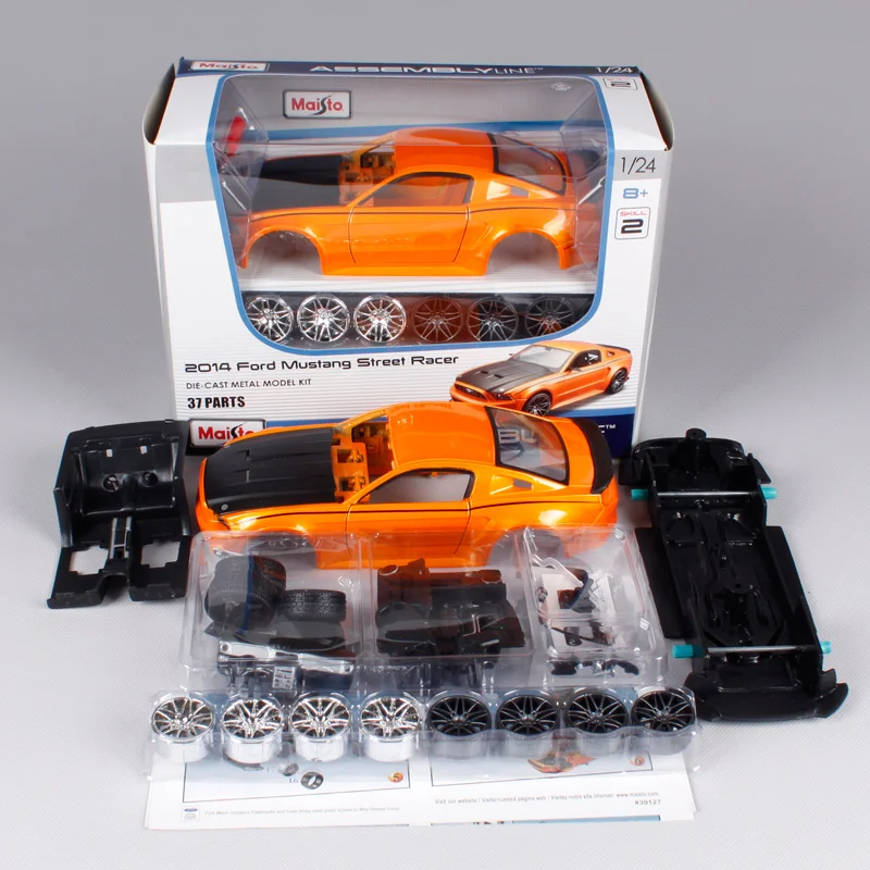 Сборная модель автомобиля Maisto 1:24 2014 Ford Mustang Street Racer сделай сам литая новая игрушка