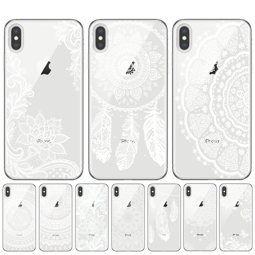 Чехол для телефона в стиле ретро с изображением мандалы и цветов iPhone 11 Pro X XR XS Max 8 7