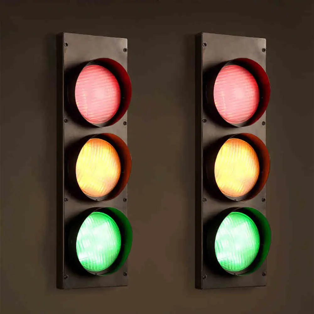 Современный домашний декор светофор коридор лофт настенный светильник для