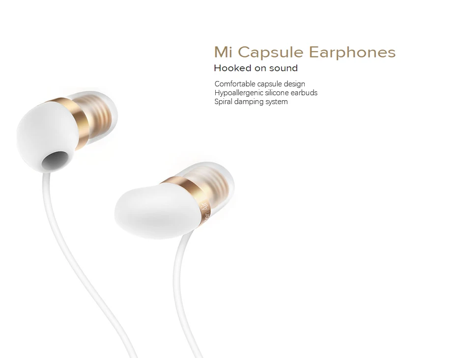 Фото Оригинальные капсульные наушники Xiaomi гарнитура с микрофоном силиконовые Mi In Ear Оригинальные капсульные наушники Xiaomi гарнитура с микрофоном силиконовые Mi In Ear