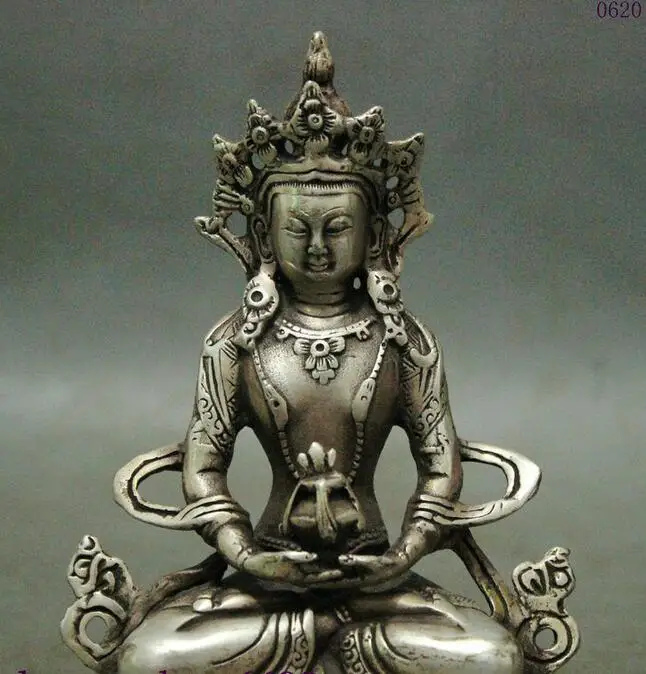 6 &quotтибетская буддистская Серебряная Амитаюс долголетка богиня с изображением