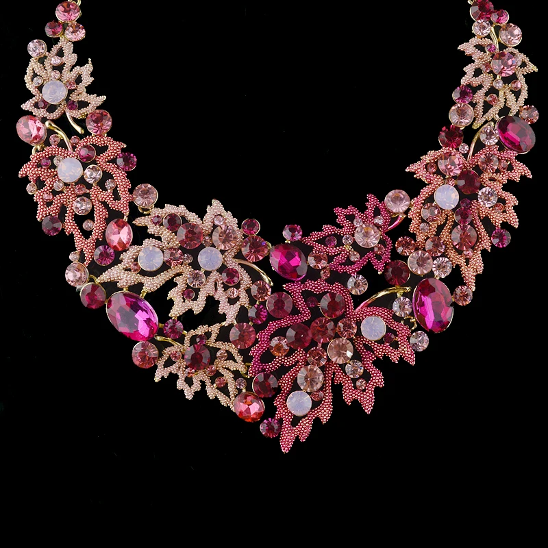 Модные свадебные украшения ожерелье наборы в виде кленового листа стиль горного