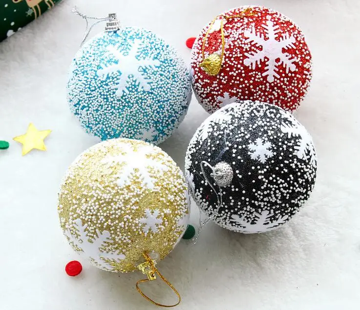 5 шт. 8 см красный/золотой/черный/синий круглый Снежный шар подвеска для рождественской вечеринки