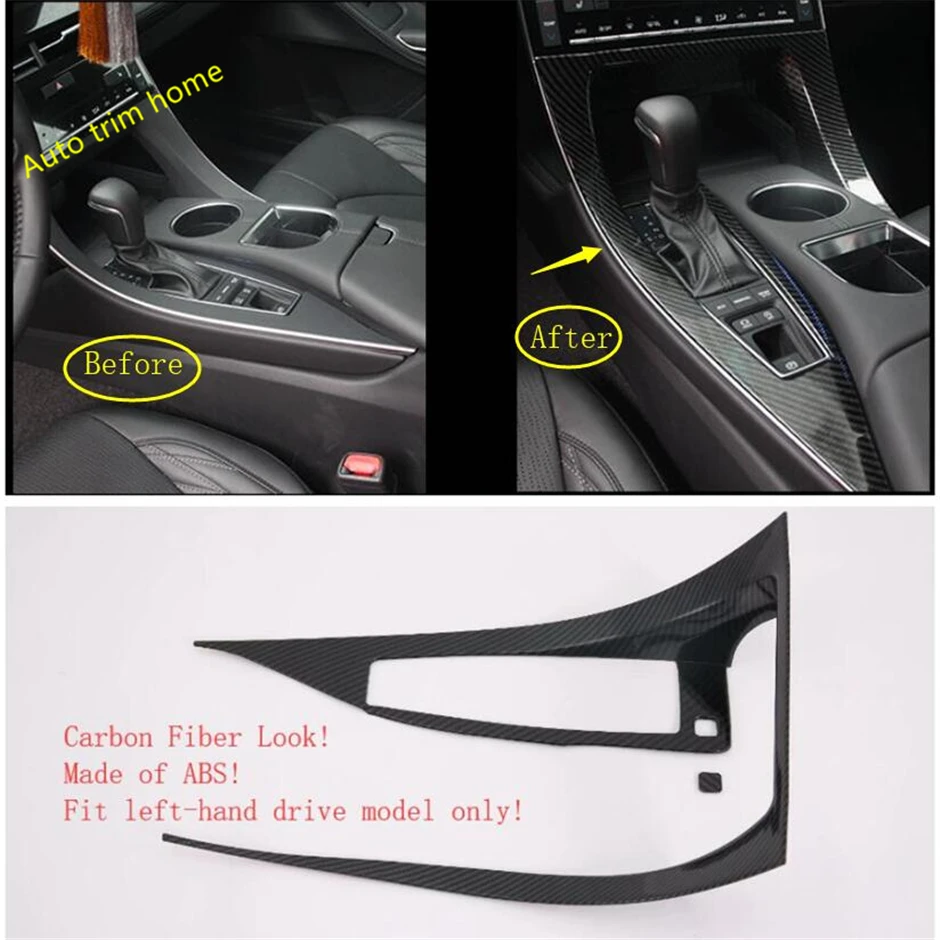 Lapetus киоски переключения передач коробка переключения передач защитная крышка ABS Подходит для Toyota Avalon карбоновое волокно стиль
