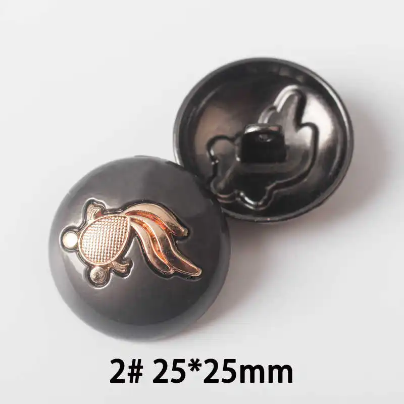 No2 25x25mm 10 шт., 17-25 мм британский стиль, всемирно известный классический бренд металлические пуговицы с бриллиантом, аксессуары для одежды DIY материалы q2 - Цвет: No2 25x25mm