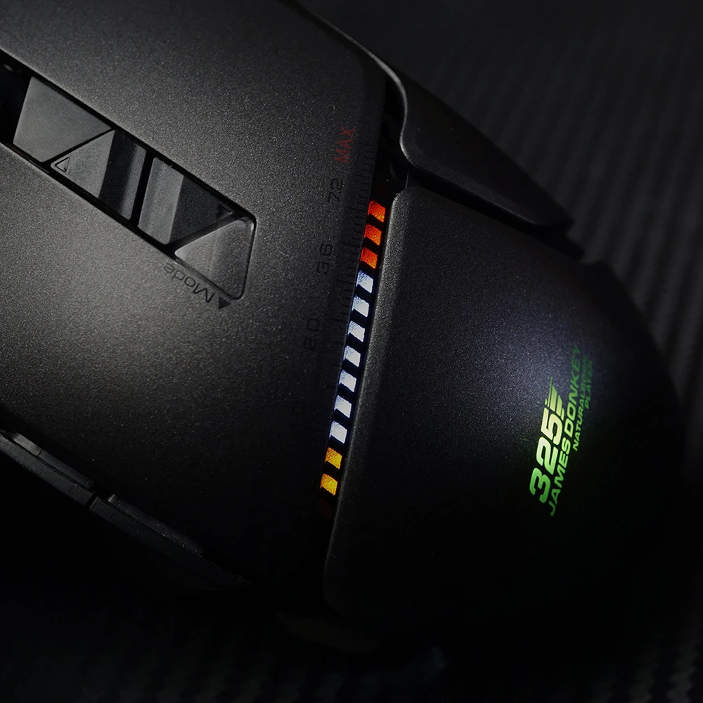 Джеймс Ослик 325RS USB Проводная лазерная игровая мышь с 4 Регулируемый 7200 Точек на