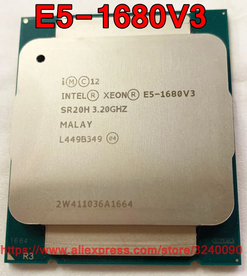 Intel ЦП Xeon E5-1680V3 QS версии 3 20 ГГц 8-Cores 20M Φ V3 процессор E5 1680V3 Бесплатная доставка 1680 |