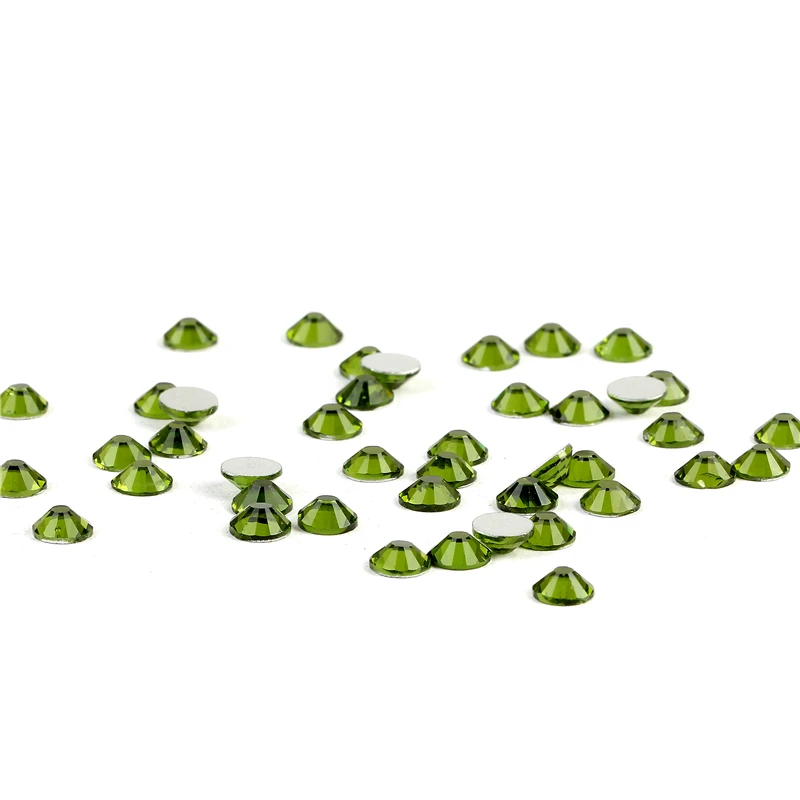 CCBLING Crystal Olivine ss3 ss30 сумка для ногтей Стразы с плоской задней поверхностью без