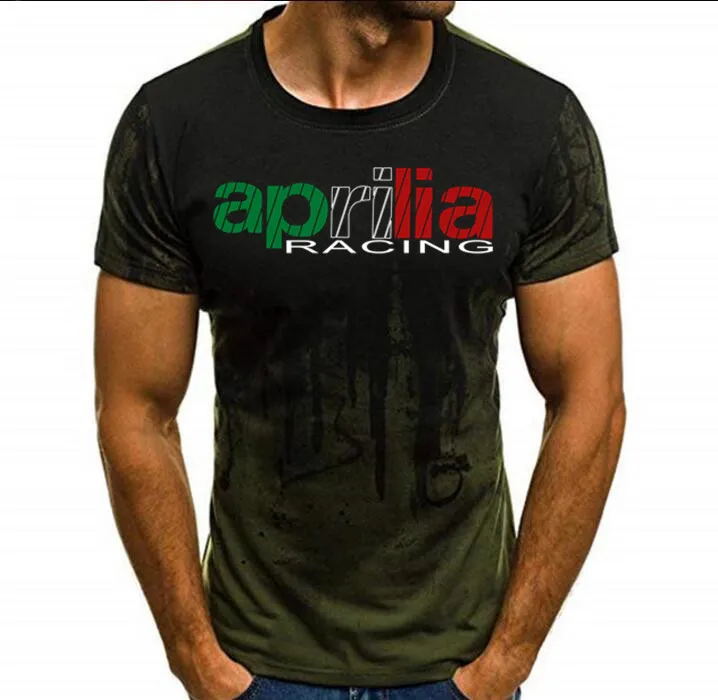 Новая камуфляжная футболка Aprilia Italy Flag II с короткими рукавами S-4XL выбор цвета