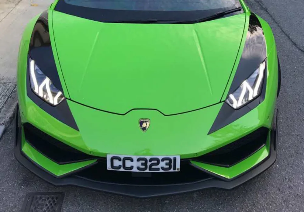 D стиль углеродного волокна передний губы сплиттер чехол для Lamborghini хуракан LP600