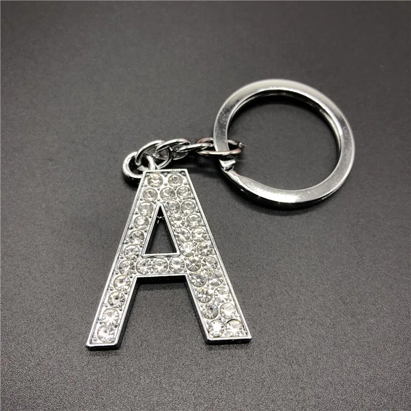 A Горячая A-Z 26 букв DIY брелок лучшие друзья пара подарок для парня, Девушки Мужская и женская мода брелок - Цвет: A