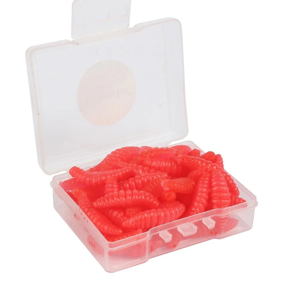 Anmuka 50pcs/box 2cm Pole Bait Fishing Lure Soft Bread Bug Bionic Grubs Trout Tackle | Спорт и развлечения