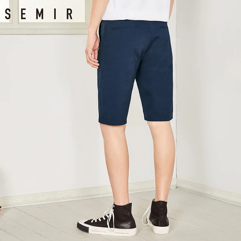 SEMIR Brand Shorts men 2018 summer casual Male Solid color Knee Length Bussiness | Мужская одежда