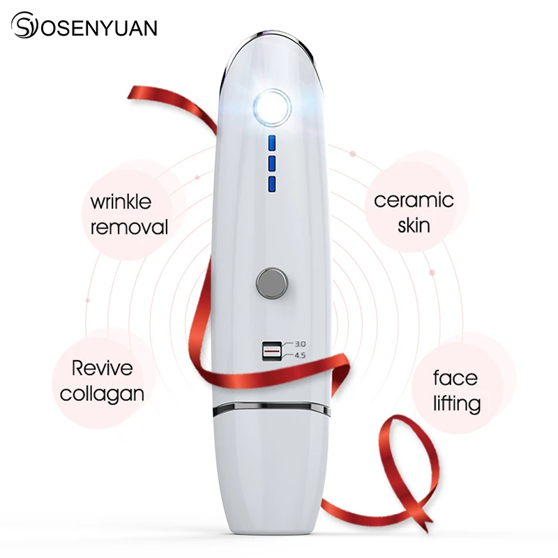 Мини HIFU RF радар линия V-shape против морщин Подтяжка кожи ультразвуковая машина для подтяжки лица
