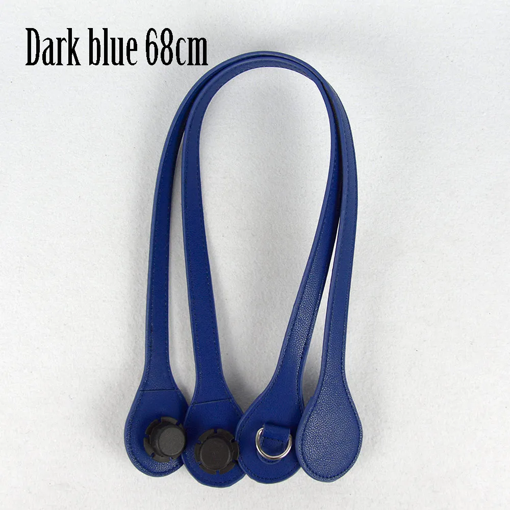 dark blue 68 Tanqu плоская короткая длинная ручка с краями D пряжка из искусственной кожи ручки для Obag ручки для EVA O Bag плоская ручка - Цвет: dark blue 68