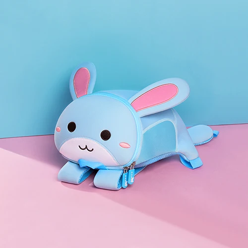 Rabbit NOHOO рюкзак для детей ясельного возраста, детские школьные сумки, Детские водонепроницаемые школьные сумки с мультипликационным принтом, рюкзак с 3D кроликом для девочек и мальчиков - Цвет: Rabbit