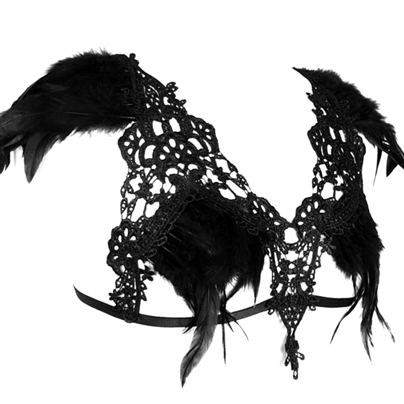 Готический Fearhers эполетт клетка Bralette кружевные кроп-топы Связывание плеча крылья регулируемый размер Фетиш эротический Бурлеск бернин корсет