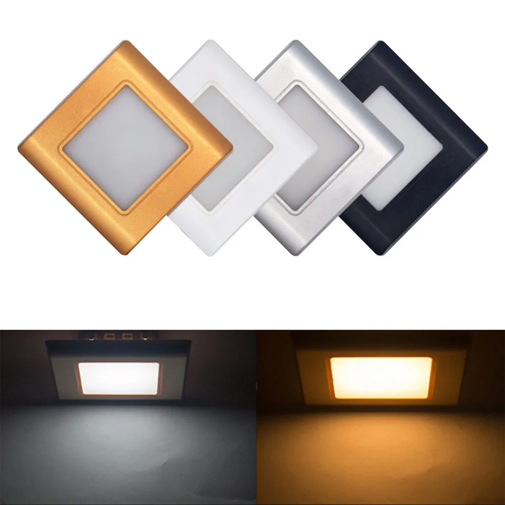 

LED Stair Light Recessed wall foot light led Step Lamp stairway light Corridor safety night light with 86 mounting box 220V