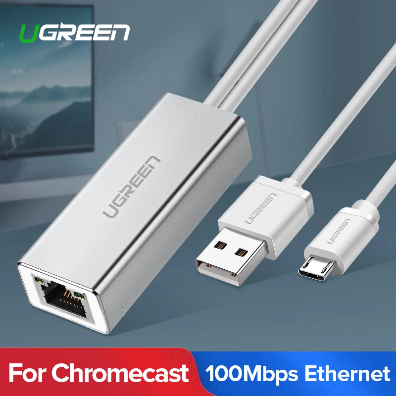 Ugreen USB Ethernet для Chromecast Google хром Cast Netflix Youtube Micro usb RJ45 Amazon Fire tv Stick 3/2 | Электроника