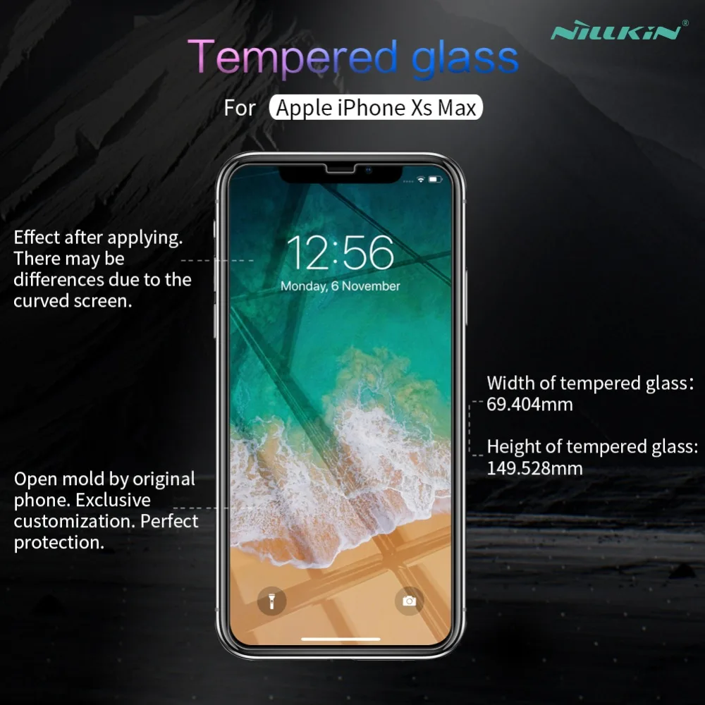 Стекло Nillkin для iPhone XS Max 9h/ч + Pro iPhoneXS закаленное стекло Защита экрана X Nilkin|Защитные