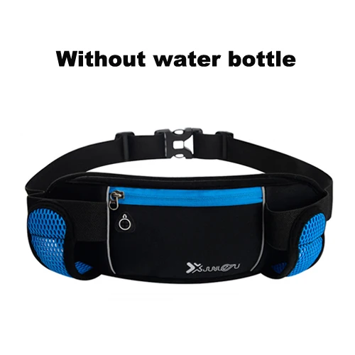 no bottle Поясные Сумки для бега, 2 бутылки для воды, для походов, фитнеса, мужчин и женщин, для спортзала, легкие поясные сумки, женские спортивные поясные сумки - Цвет: no bottle