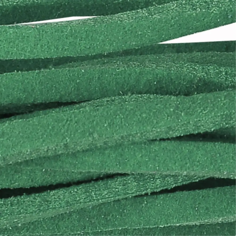 Green 100 см/лот 3 мм замшевый плоский кожаный шнур браслет искусственные бархатные шнурки Ожерелье Веревка резьба ожерелье с кольцами DIY ювелирных изделий подарок - Цвет: Green