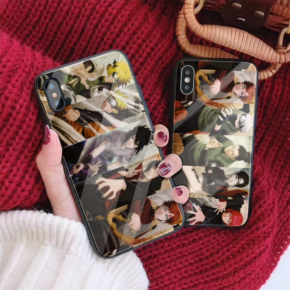 DIY чехол для телефона для iPhone 7 8 6 S Plus Капа закаленное стекло Наруто ниндзя Хокаге индивидуальная крышка телефона для iPhone X XR XS MAX